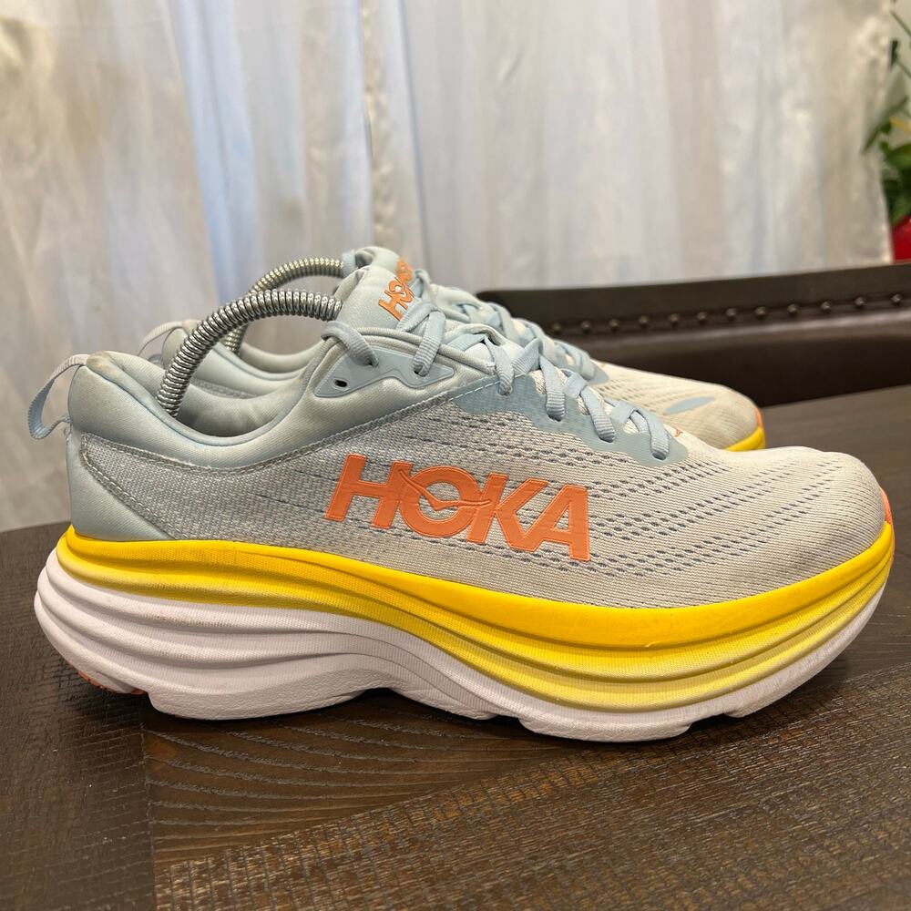 Hoka Bondi 8 baby blue shoes 10.5 WIDE women